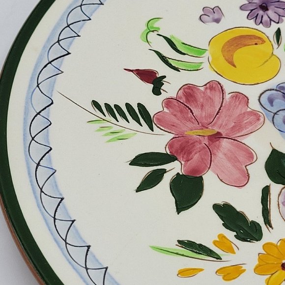 Vintage Stangl Pottery Tidbit Centerpiece Tray Handpainted Fruit And Flowers - Picture 8 of 9